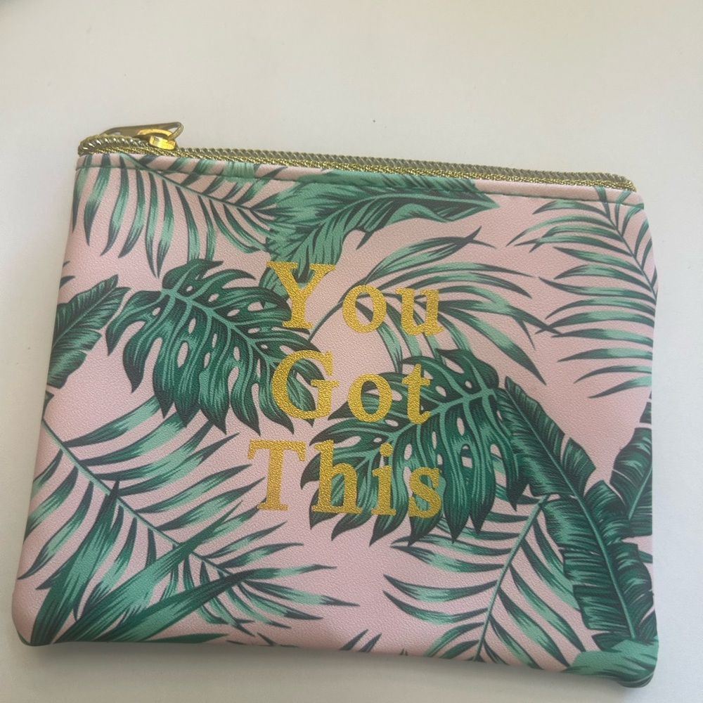 Tropical Pink and Green Pouch